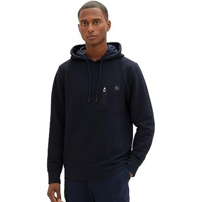 TOM TAILOR Sweatshirt för män, 10668 – himmelskaptensblå, S TOM TAILOR Sweatshirt för män, 10668 – himmelskaptensblå, S
