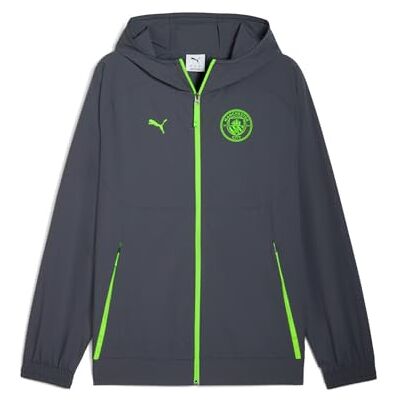 PUMA Manchester City FC Herr tech Träningsjacka 25/26, Grå (Galactic Gray x Pro Green), XS PUMA Manchester City FC Herr tech Träningsjacka 25/26, Grå (Galactic Gray x Pro Green), XS
