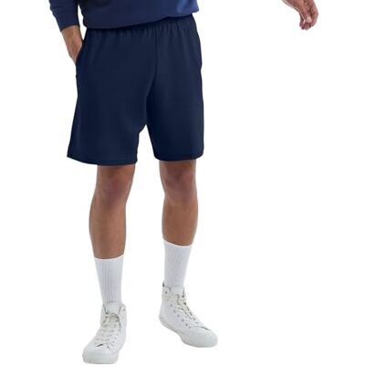Hanes atletiska shorts för män, favoritshorts i bomull, pull-on stickade shorts med fickor, stickade gymshorts, 19 cm innersöm, Marinblått Xsp, M Hanes atletiska shorts för män, favoritshorts i bomull, pull-on stickade shorts med fickor, stickade gymshorts, 19 cm innersöm, Marinblått Xsp, M