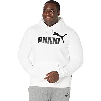 PUMA mens Essentials Big Logo Fleece Hoodie Big & Tall Hooded Sweatshirt, White, XXLarge US PUMA mens Essentials Big Logo Fleece Hoodie Big & Tall Hooded Sweatshirt, White, XXLarge US