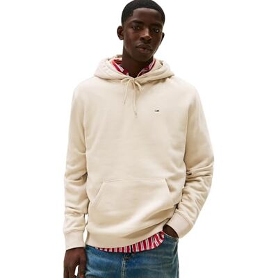 Tommy Jeans herr TJM Reg S flagga huvtröja EXT Dm0dm20742 huvtröja, beige (Gulf Sand), XS, Beige (Gulf Sand), XS Tommy Jeans herr TJM Reg S flagga huvtröja EXT Dm0dm20742 huvtröja, beige (Gulf Sand), XS, Beige (Gulf Sand), XS