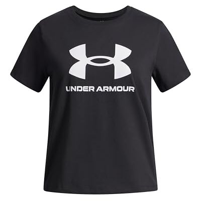 Under Armour UA Big Logo SS Svart/Vit YLG, Svart/vit, 150-160 Under Armour UA Big Logo SS Svart/Vit YLG, Svart/vit, 150-160