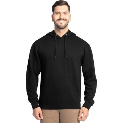 Fruit of the Loom Eversoft fleece-hoodies, fukttransporterande och andningsbar, tröja med huva, Svart pullover, L Fruit of the Loom Eversoft fleece-hoodies, fukttransporterande och andningsbar, tröja med huva, Svart pullover, L