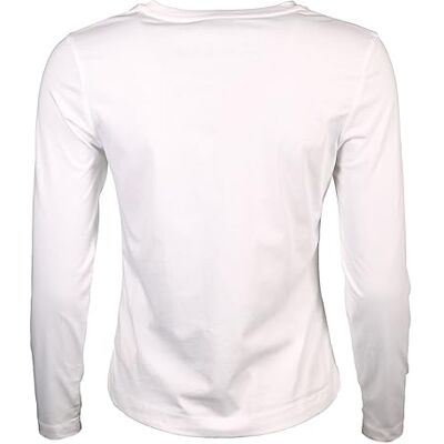 GANT REG Shield LS T-shirt, Vit, XS GANT REG Shield LS T-shirt, Vit, XS
