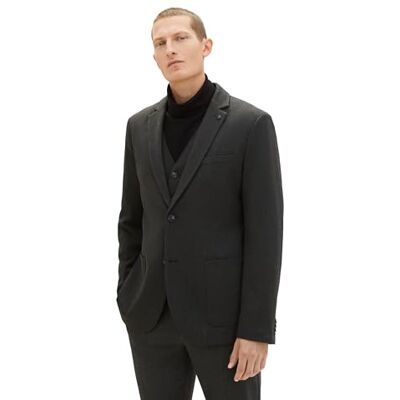 TOM TAILOR Herrkavaj, 10617 Svart grå melerad, 52 TOM TAILOR Herrkavaj, 10617 Svart grå melerad, 52