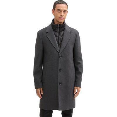 TOM TAILOR herr 1042477 kappa, 30504-dark anthra ullstruktur, M, 30504 – Mörk Antra-ullstruktur, M TOM TAILOR herr 1042477 kappa, 30504-dark anthra ullstruktur, M, 30504 – Mörk Antra-ullstruktur, M