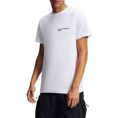 KARL LAGERFELD JEANS , Herr, Slim Kortärm Essential Logo T-Shirt, Slim Fit, Vit, M KARL LAGERFELD JEANS , Herr, Slim Kortärm Essential Logo T-Shirt, Slim Fit, Vit, M