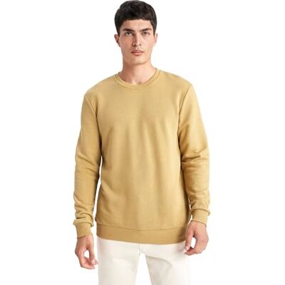 DeFacto Herrtröjor och sweatshirt – urval av tröjor och tröjor för män, kaki, S DeFacto Herrtröjor och sweatshirt – urval av tröjor och tröjor för män, kaki, S