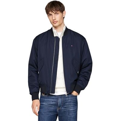 Tommy Hilfiger herr AUTHENTIC BOMBER MW0MW36592, bomberjacka, blå, XL, Blå (ökenhimmel), XL Tommy Hilfiger herr AUTHENTIC BOMBER MW0MW36592, bomberjacka, blå, XL, Blå (ökenhimmel), XL