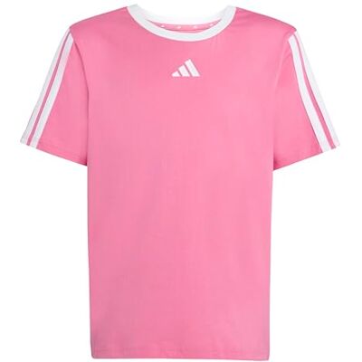 adidas Dziewczynki ESSENTIALS T-SHIRT, pink fusion/white, 13-14 Years adidas Dziewczynki ESSENTIALS T-SHIRT, pink fusion/white, 13-14 Years