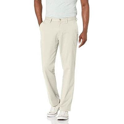Nautica herr klassisk passform platt framsida stretch solid chinos däckbyxa, sten, 30W / 30L Nautica herr klassisk passform platt framsida stretch solid chinos däckbyxa, sten, 30W / 30L