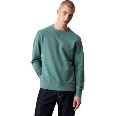 Calvin jeans herr BADGE CREW NECK J30J323426, pullover sweatshirt, blå, 3XL, Blå (Nordamlanten), 3XL stor Calvin jeans herr BADGE CREW NECK J30J323426, pullover sweatshirt, blå, 3XL, Blå (Nordamlanten), 3XL stor
