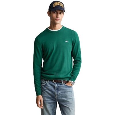 GANT Classic bomull C-hals, Djup skogsgrön, XXL GANT Classic bomull C-hals, Djup skogsgrön, XXL