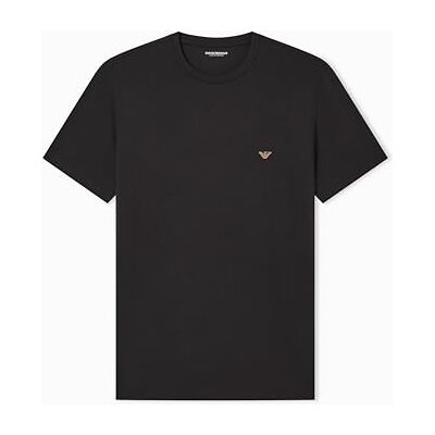 Giorgio Armani Herr mjuk modal rund hals t-shirt brun L anpassad passform passform, Brun, L Giorgio Armani Herr mjuk modal rund hals t-shirt brun L anpassad passform passform, Brun, L