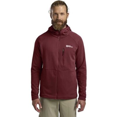 Jack Wolfskin Kolbenberg Hooded FZ M jacka med foder, djup ruby, XXX-Large herr, Deep Ruby, 3XL Jack Wolfskin Kolbenberg Hooded FZ M jacka med foder, djup ruby, XXX-Large herr, Deep Ruby, 3XL