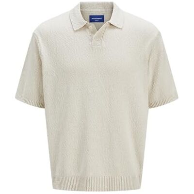 JACK & JONES Jorparos Knit Ss Polo, Havssalt, M JACK & JONES Jorparos Knit Ss Polo, Havssalt, M