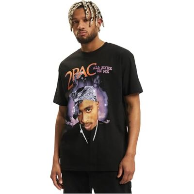 Tee Herr tupac All Eyez On Me Anniversary Oversize T-shirt, svart, S Tee Herr tupac All Eyez On Me Anniversary Oversize T-shirt, svart, S