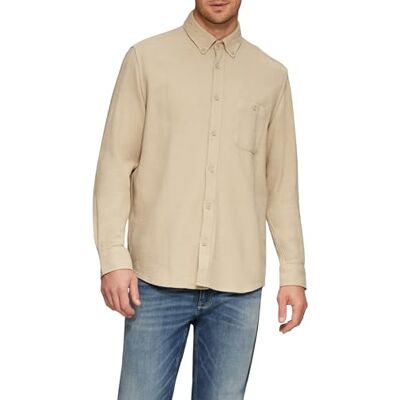 s.Oliver Regular fit: Button-down skjorta av strukturmaterial, 8065 brun, XXL s.Oliver Regular fit: Button-down skjorta av strukturmaterial, 8065 brun, XXL