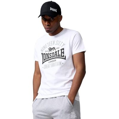 Lonsdale T-shirt för män, normal passform, KILCHOAN vit/svart/grå, XL, flerfärgad, XL, 117347 Lonsdale T-shirt för män, normal passform, KILCHOAN vit/svart/grå, XL, flerfärgad, XL, 117347