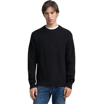 Replay herr basic tröja bomull, 067 Night Blue, S Replay herr basic tröja bomull, 067 Night Blue, S