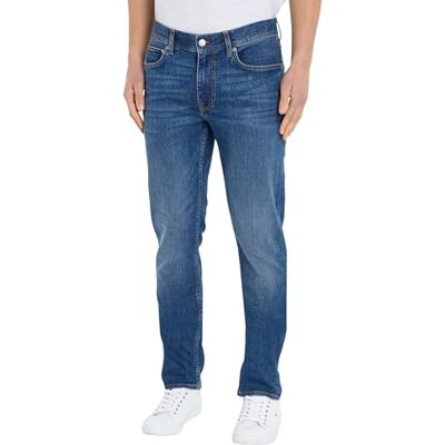 Tommy Hilfiger Män Straight Denton Str Mandall Ind Denim Byxor, Denim, 28/32, Mandall Indigo, 28W / 32L Tommy Hilfiger Män Straight Denton Str Mandall Ind Denim Byxor, Denim, 28/32, Mandall Indigo, 28W / 32L