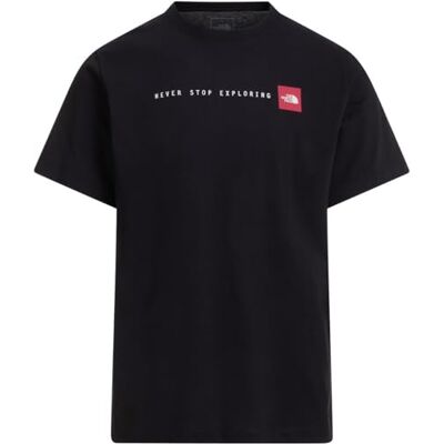 THE NORTH FACE Herr Never Stop Exploring Regular Graphic T-Shirt Mjuk Bomulls- och Polyesterblandning Vattenbaserat Grafiktryck TNF BLACK,L THE NORTH FACE Herr Never Stop Exploring Regular Graphic T-Shirt Mjuk Bomulls- och Polyesterblandning Vattenbaserat Grafiktryck TNF BLACK,L