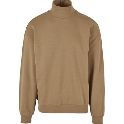 Urban Classics Herr High Rib Neck Crew Sweatshirt, Varmsand, 4XL Urban Classics Herr High Rib Neck Crew Sweatshirt, Varmsand, 4XL