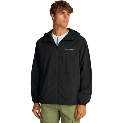 Tommy Jeans Män TJM WINDBREAKER EXT Vindjacka Jacka, Svart, 5XL, svart (svart), 5XL stor Tommy Jeans Män TJM WINDBREAKER EXT Vindjacka Jacka, Svart, 5XL, svart (svart), 5XL stor