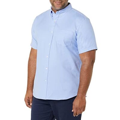 Amazon Essentials Herr Slim-Fit Kortärmad Stretch Oxfordskjorta med ficka, pulverblå, XX-Large Amazon Essentials Herr Slim-Fit Kortärmad Stretch Oxfordskjorta med ficka, pulverblå, XX-Large