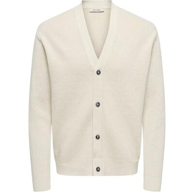 Only & Sons Onsting Life Reg Ls cardigan stickad Noos, Gardenia, XS Only & Sons Onsting Life Reg Ls cardigan stickad Noos, Gardenia, XS
