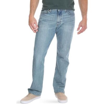 Wrangler Authentics Wrangler herr stor och hög komfort flex midja byxor jeans Wrangler Authentics Wrangler herr stor och hög komfort flex midja byxor jeans