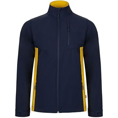 VELILLA 106004, tvåfärgad mjuk skaljacka, marinblå och gul, storlek XL, Marinblå och gul, XL VELILLA 106004, tvåfärgad mjuk skaljacka, marinblå och gul, storlek XL, Marinblå och gul, XL