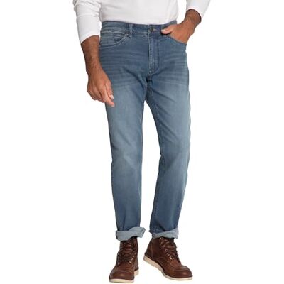 JP 1880 , Män, stora storlekar, lätta jeans 5-fickor, normal passform, magpassform, Blå denim JP 1880 , Män, stora storlekar, lätta jeans 5-fickor, normal passform, magpassform, Blå denim