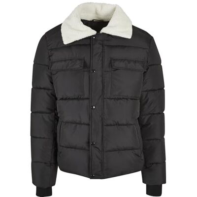 Urban Classics Herr Sherpa Collar vadderad tröja jacka jacka svart, S, svart, S Urban Classics Herr Sherpa Collar vadderad tröja jacka jacka svart, S, svart, S