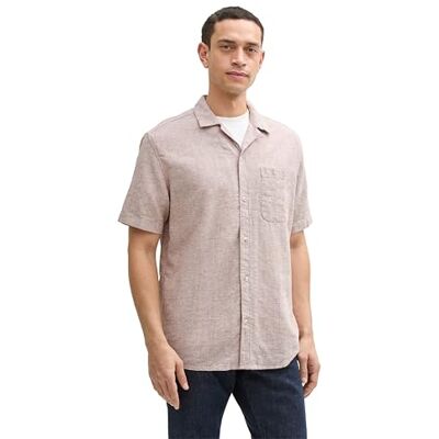 TOM TAILOR herrskjorta, 37203 – Mocha Brown Chambray, XXL TOM TAILOR herrskjorta, 37203 – Mocha Brown Chambray, XXL