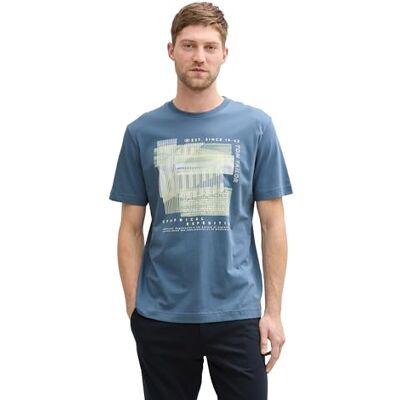 TOM TAILOR T-shirt för män, 36985 – Mystical Blue, M TOM TAILOR T-shirt för män, 36985 – Mystical Blue, M