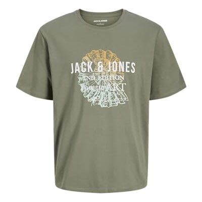 JACK & JONES Jjgradient Print Tee Ss Crew Neck, Vetiver, XXL JACK & JONES Jjgradient Print Tee Ss Crew Neck, Vetiver, XXL
