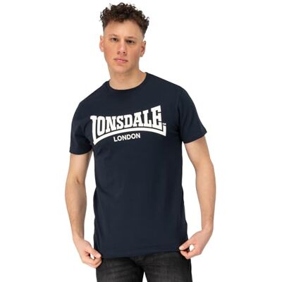 Lonsdale T-shirt för män med normal passform FULWOOD, Dark Navy/Ecru, S Lonsdale T-shirt för män med normal passform FULWOOD, Dark Navy/Ecru, S