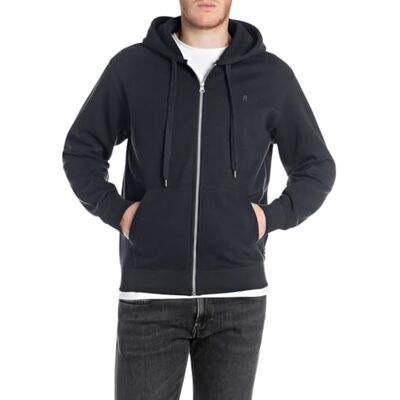 Replay herr hoodie, 067 Night Blue, L Replay herr hoodie, 067 Night Blue, L