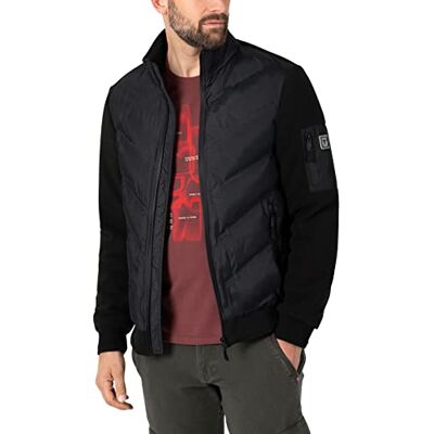 Timezone Herr nylon front jacka sweatjacka, svart, S Timezone Herr nylon front jacka sweatjacka, svart, S