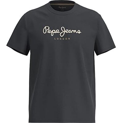 Pepe Jeans Eggo N T-shirts för män, Svart, S Pepe Jeans Eggo N T-shirts för män, Svart, S