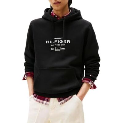 Tommy Hilfiger herr oval grafitisk huvtröja MW0MW40864 pullover huvtröja, svart, S, svart (svart), S Tommy Hilfiger herr oval grafitisk huvtröja MW0MW40864 pullover huvtröja, svart, S, svart (svart), S