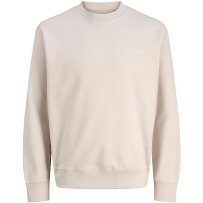 JACK & JONES Jprblachad branding sweat crew neck Ln, Silverfoder, L JACK & JONES Jprblachad branding sweat crew neck Ln, Silverfoder, L