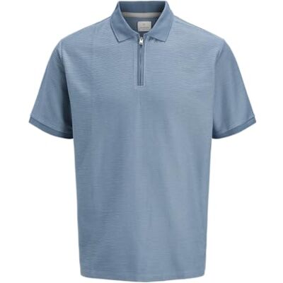 JACK & JONES Jprccronnie Ss Zip Polo Noos, Ashley blå, XS JACK & JONES Jprccronnie Ss Zip Polo Noos, Ashley blå, XS