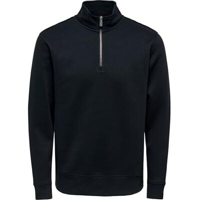 Only & Sons ONLY&SONS Onsceres Life halv dragkedja sweatshirt noos pullover tröja, Svart, XXL Only & Sons ONLY&SONS Onsceres Life halv dragkedja sweatshirt noos pullover tröja, Svart, XXL