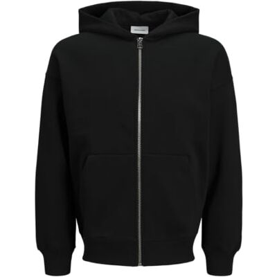 JACK & JONES Jjeurban Edge Sweat Zip Hood Noos Jnr, svart, 164 JACK & JONES Jjeurban Edge Sweat Zip Hood Noos Jnr, svart, 164