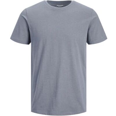 JACK & JONES Jjeorganic Melange Tee S O-Neck Noos T-shirt, Flint Stone/detaljer: Melange, L, Flint Stone/Detalj: melerad, L JACK & JONES Jjeorganic Melange Tee S O-Neck Noos T-shirt, Flint Stone/detaljer: Melange, L, Flint Stone/Detalj: melerad, L