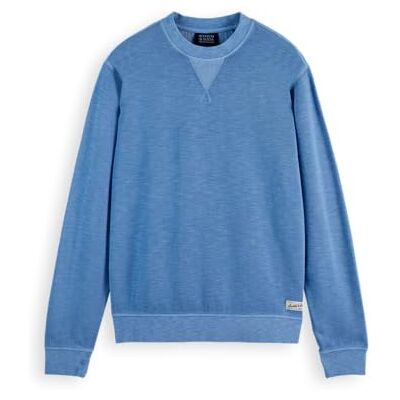 Scotch & Soda Garment dye strukturerad sweatshirt, Sjöblå 420, XL Scotch & Soda Garment dye strukturerad sweatshirt, Sjöblå 420, XL