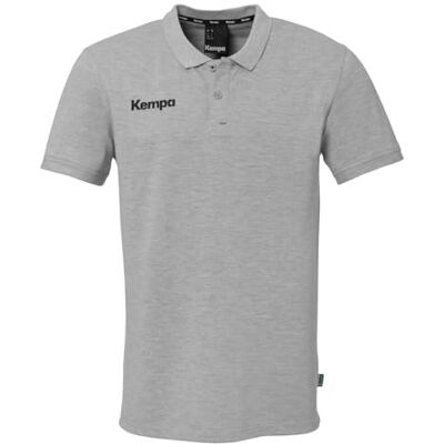 Kempa Prime Polo Shirt handboll fitness pikétröja män, kvinnor och barn – t-shirt med polokrage, dark grå melange, 3XL Kempa Prime Polo Shirt handboll fitness pikétröja män, kvinnor och barn – t-shirt med polokrage, dark grå melange, 3XL