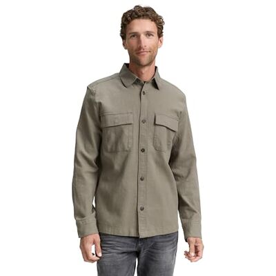 TOM TAILOR herrskjorta, 32097 – Smokey Olive Green, XL TOM TAILOR herrskjorta, 32097 – Smokey Olive Green, XL